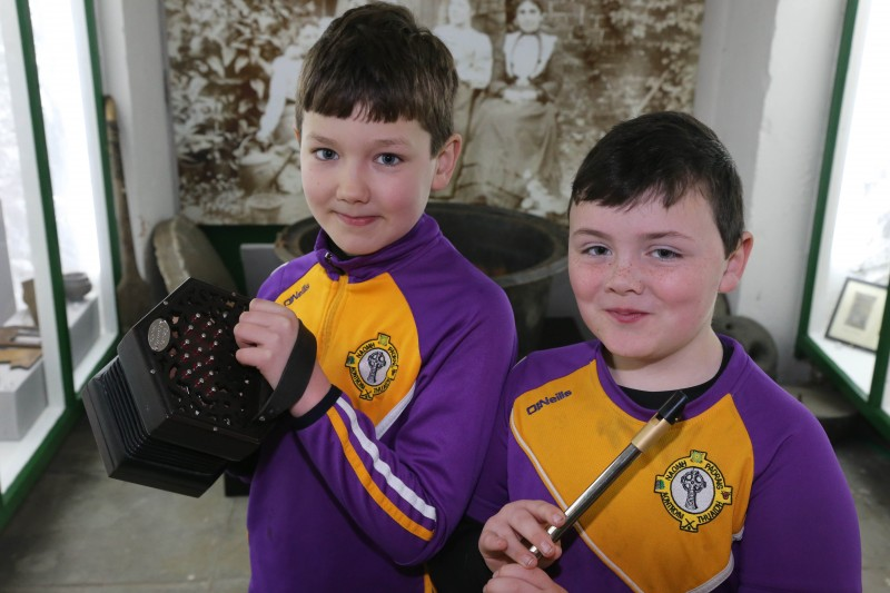 Tolan Sands and Lorca Kinney who took part in the event to mark the reopening of Ballycastle Museum.