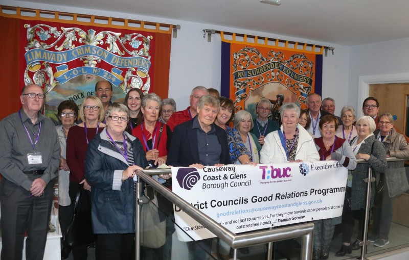 Participants who took part in the visit to Limavady Orange Heritage Centre as part of Causeway Coast and Glens Borough Council’s ‘Through the Looking Glass’ programme.