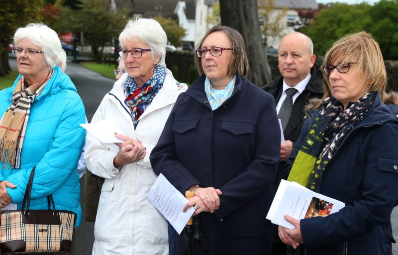 Some of those who attended the memorial service at Ballymoney Cemetery