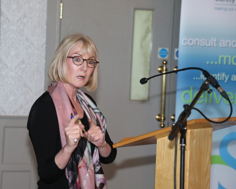 Susan Brew from Crimestoppers pictured at the recent Neighbourhood Watch conference in The Royal Court Hotel in Portrush.