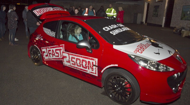 The car crash simulator aimed at educating young people on the consequences of anti-social driving.
