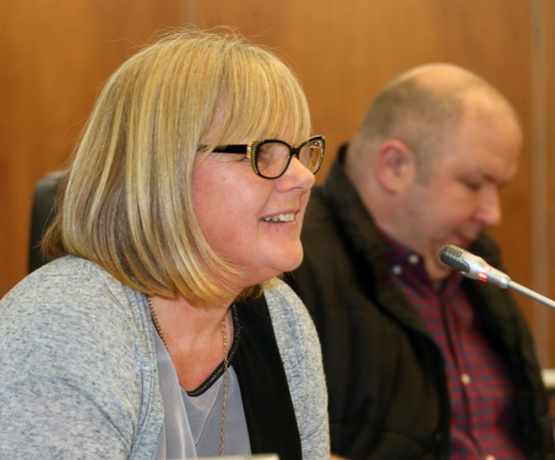 PCSP Chair Margaret-Anne Mc Killop pictured at the policing and community safety event in Cloonavin.