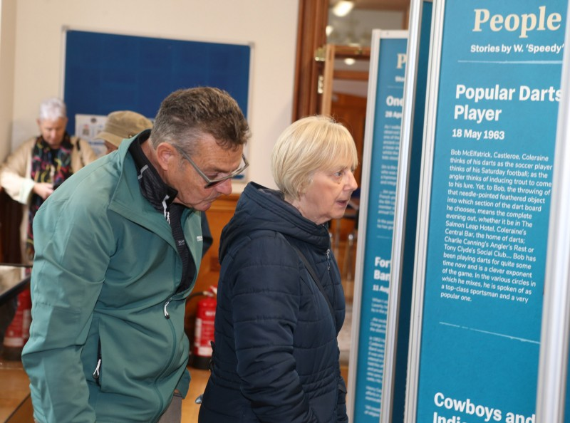 Members of the public who attended the launch of Coleraine Museum’s new exhibition ‘People and Places’. The exhibition will be open until Saturday 9th December in Coleraine Town Hall.