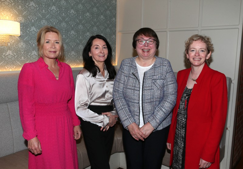 Julie Welsh, Head of Service for Community and Culture CCGBC, Louise Clarke, NI Housing Executive; Elizabeth Beattie, Head of Policy and Community Planning CCGBC, and Pat Mulvenna, Director of Leisure and Development CCGBC at the Community Planning conference.