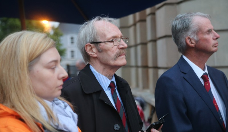 Bill Mills from Coleraine Royal British Legion pictured at the lighting of the Platinum Jubilee beacon in Coleraine.