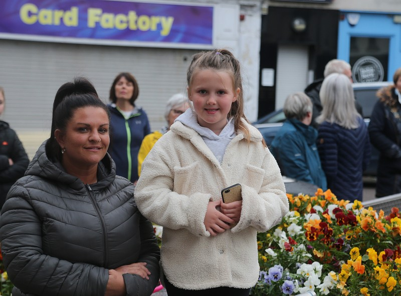 Members of the public gathered in Coleraine to watch the lighting of the Platinum Jubilee beacon.