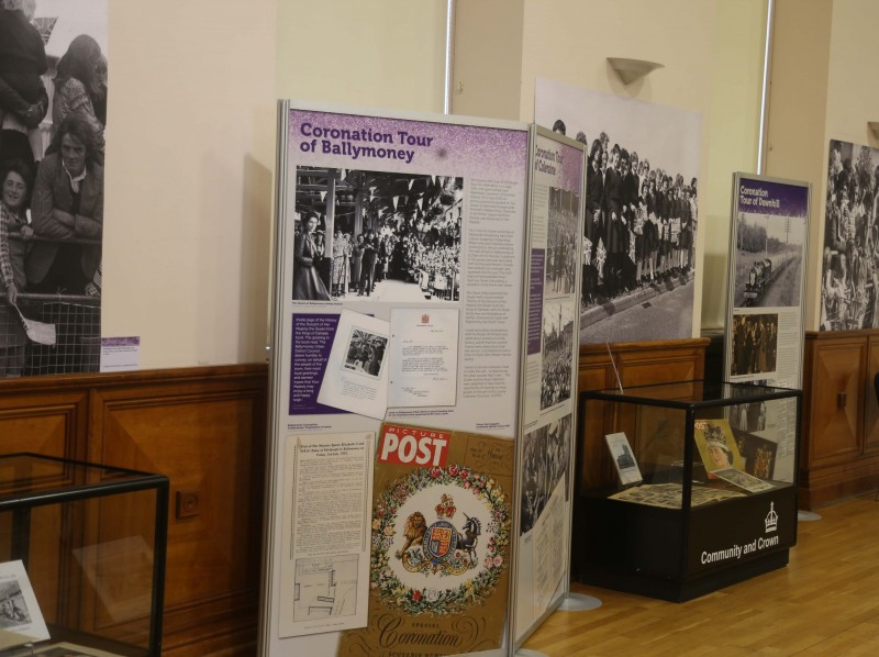 The ‘Community and Crown’ Platinum Jubilee exhibition is now open in Coleraine Town Hall featuring a fascinating collection of informative panels, objects, and photographs.