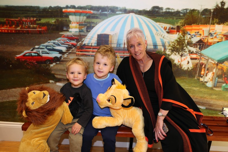 Joanne Honeyford, Community Engagement Officer pictured with children enjoying the Causeway Safari Tale Fun Day held in Ballymoney Museum.