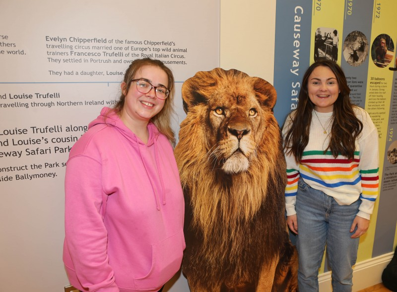 Hannah Monaghan and Zara McGuckin pictured at the Causeway Safari Tale Fun Day held in Ballymoney Museum.