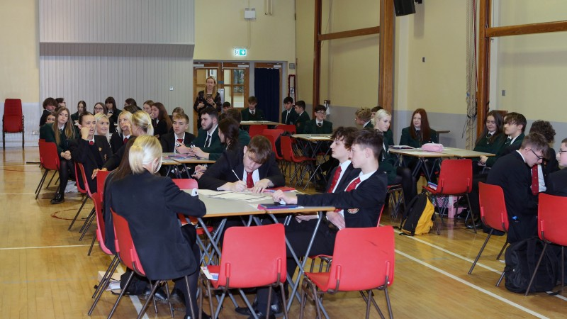 Year 13 Students from St Mary’s High School and Limavady High School taking part in Enterprise Awareness Day
