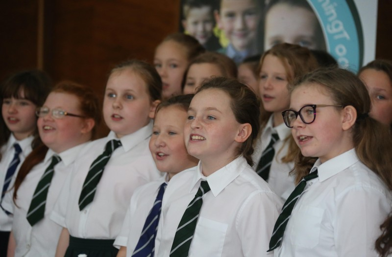 A special cross community choir performance from pupils in Killowen Primary School and St John’s Primary School in Coleraine was held in Cloonavin recently to mark Shared Education Week.