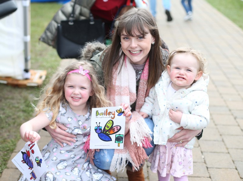 Emma, Evie and Emilia Turner pictured enjoying the activities on offer at Ballymoney Spring Fair.