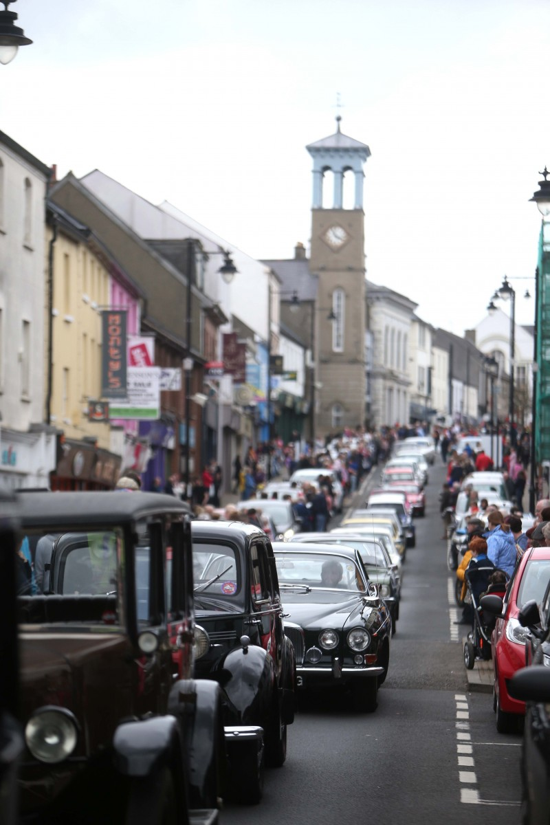 Pictured taking part in the carnival parade at Ballymoney Spring Fair are vintage and classic cars from Ballymoney Old Vehicle Club.