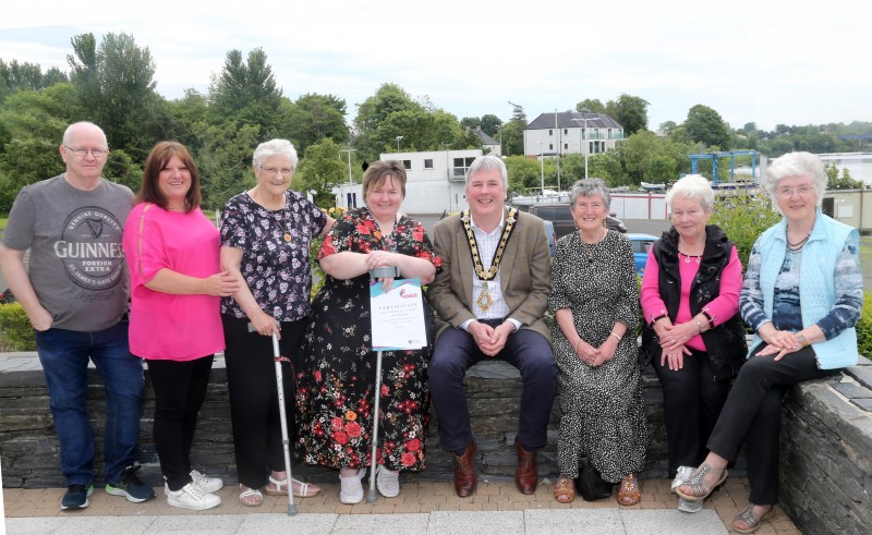 The Mayor of Causeway Coast and Glens Borough Council Councillor Richard Holmes pictured with representatives from the Ramoan Friendship Group, Connectus Café, Coolessan Community Group and Causeway Volunteer Centre at the event in Cloonavin to mark the contribution made by volunteers across the Borough.