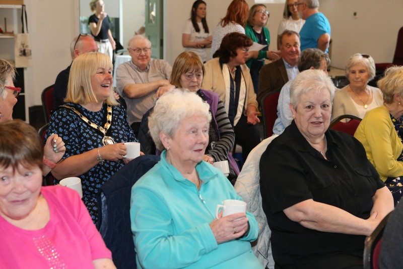 The then Deputy Mayor Councillor Margaret-Anne McKillop pictured alongside attendees at a reception in Cushendun for volunteers on the 3rd June 2024.