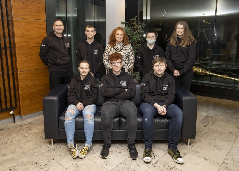 The Deputy Mayor of Causeway Coast and Glens Borough Council Councillor Ashleen Schenning pictured with members of the Youth Voice group who enjoyed a recent visit to Cloonavin.