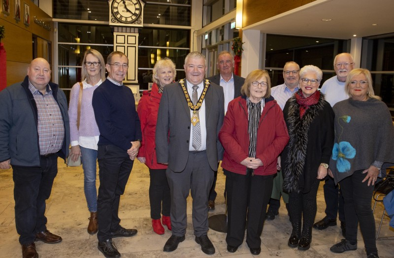 Coleraine and District Samaritan team pictured alongside the Mayor of Causeway Coast and Glens Borough Council, Councillor Ivor Wallace at a recent reception held in Cloonavin.