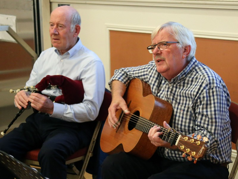 Riley Piddington and Sam Fleming perform during the musical evening inspired by Sam Henry.