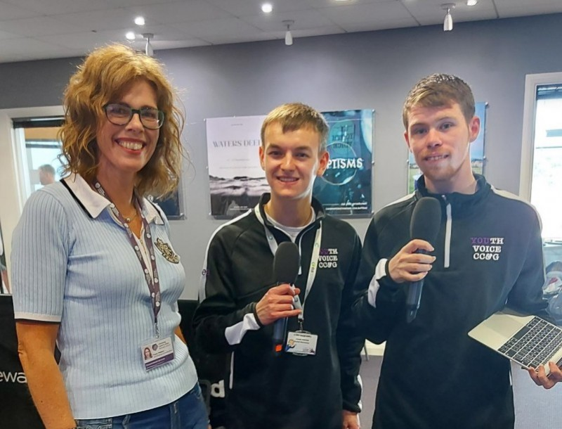 Causeway Coast and Glens Borough Council’s Environmental Resources Officer Fiona Watters pictured with members of Youth Voice.