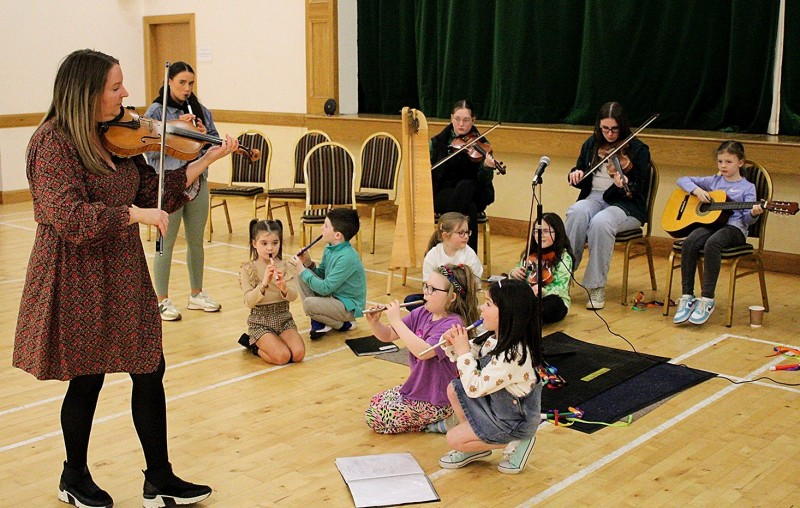 Colleen, Lisa, Jasmine and Caitlin supporting Dunloy Comhaltas young musicians