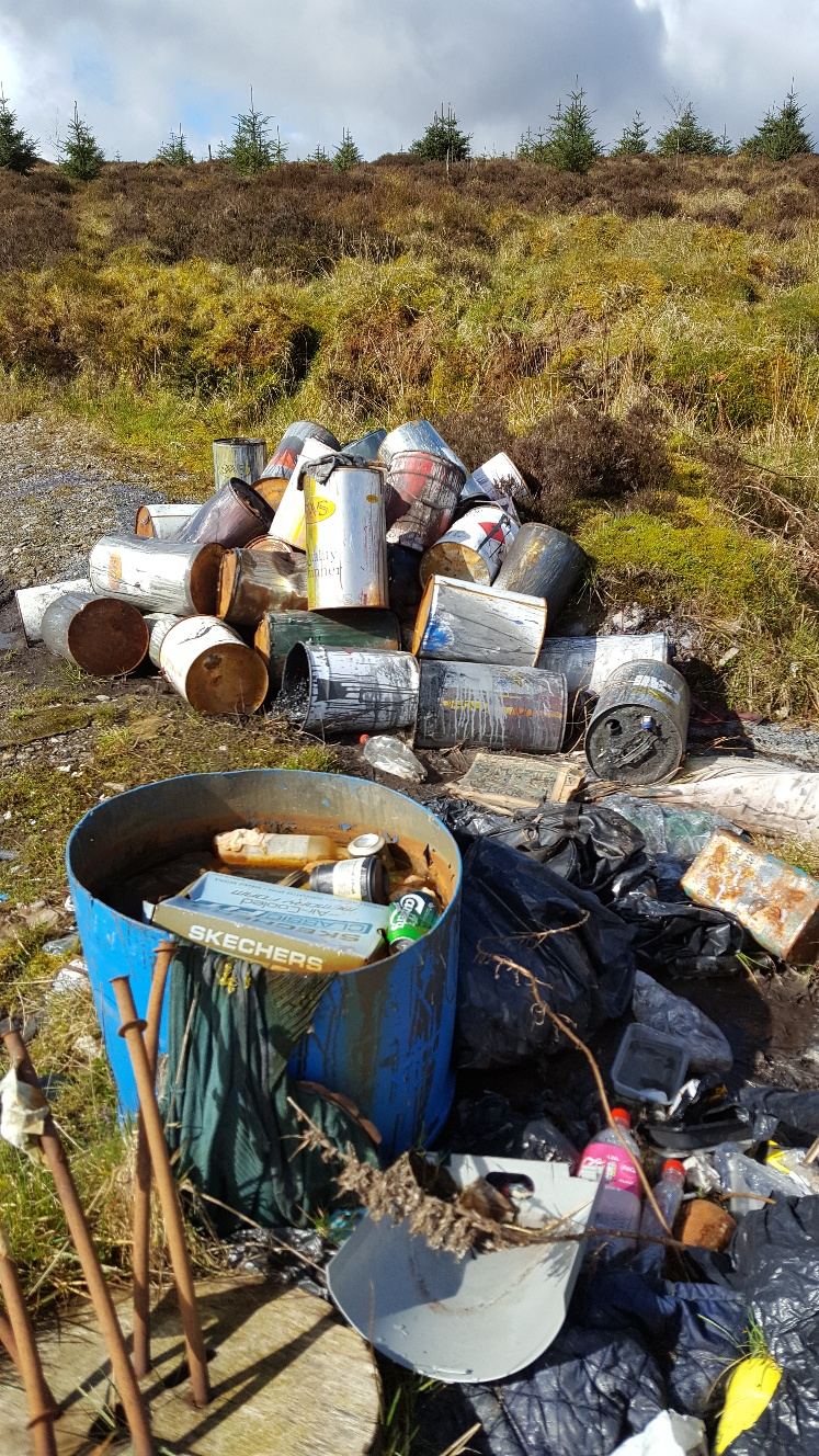 Council are highlighting the fines which can be imposed if anyone is caught fly tipping, pictured here is a recent instance of fly tipping in rural location near Dungiven.