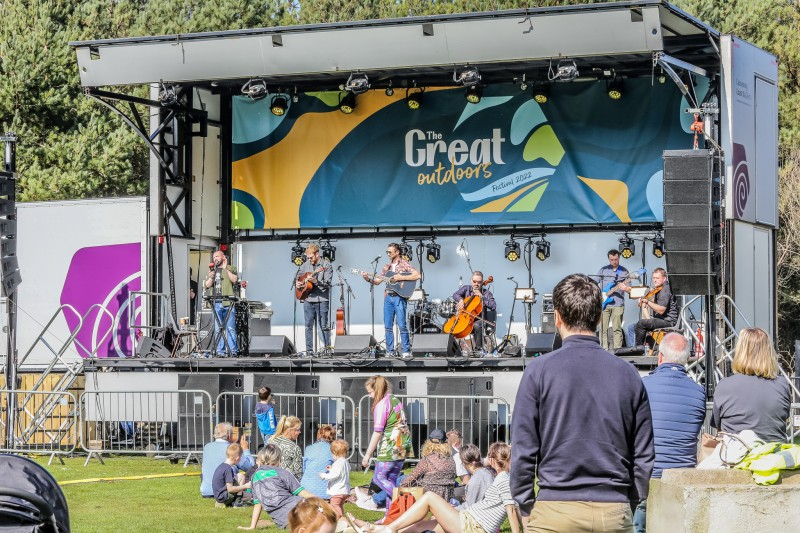 Visitors enjoyed live musical performances in the sunshine at the Great Outdoors Festival held at Benone.
