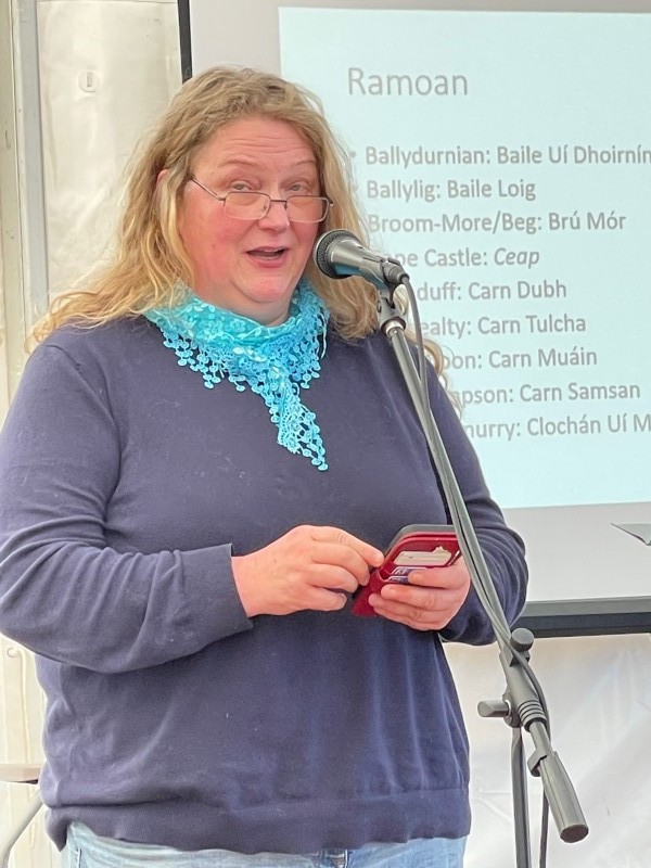 Anne McMaster shared some of her coastal inspired poetry at the Hear Here event in Ballycastle.