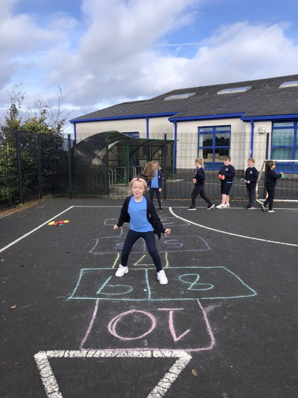 Taking part in the Heritage Games organized by Causeway Coast and Glens Borough Council at Carnalridge Primary School, Portrush.