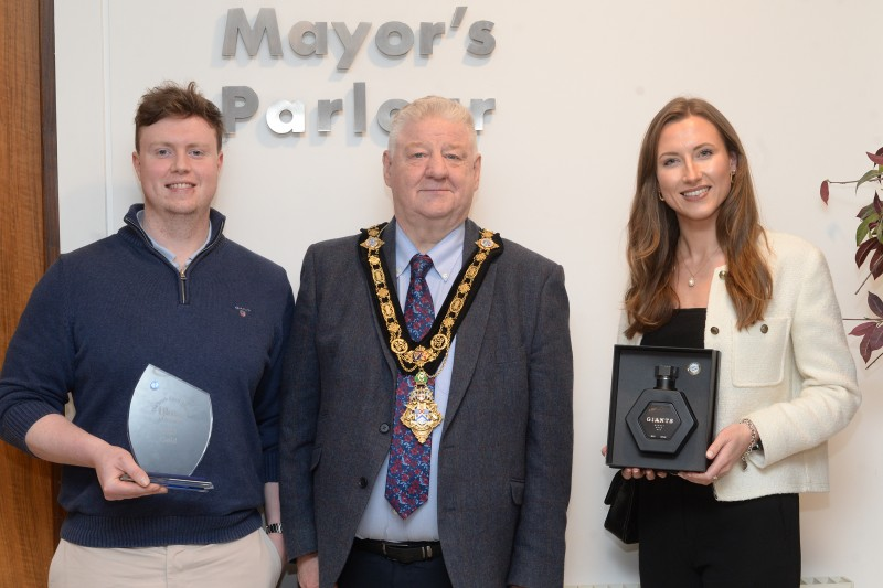 James Richardson and Martha Garbe of Basalt Distillery Bushmills, who received a Gold award at the Blas Na hEireann Irish Food Awards and also 2-stars in Great Taste Award.