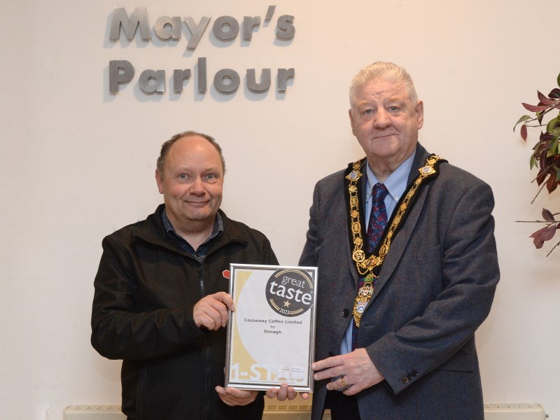 Graham Watts of Causeway Coffee who won received a 1-star award for its Oonagh Coffee at the Great Taste Awards.