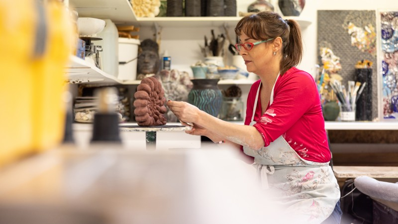Work by ceramicist McCall Gilfillan will be on display in the new Causeway Craft Trail Showcase Exhibition at Flowerfield Arts Centre from June 18th – August 31st 2022.