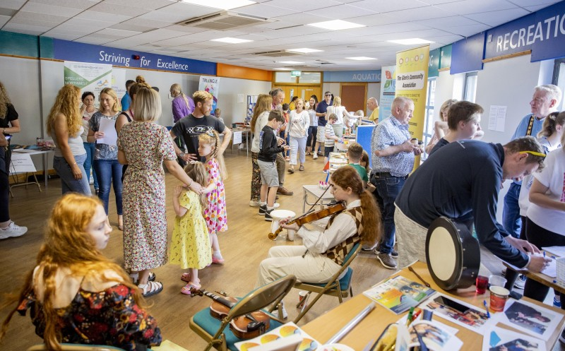 Crowds gathered at Roe Valley Leisure Centre for the Big Community Vote day