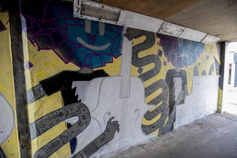 Five artworks in Limavady located in the alleyways off Market Street have been completed so far by artists, with two additional designs set to be installed in mid-August.