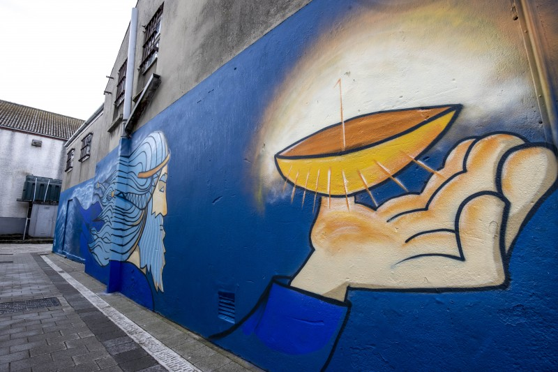 Five artworks in Limavady located in the alleyways off Market Street have been completed so far by artists, with two additional designs set to be installed in mid-August.