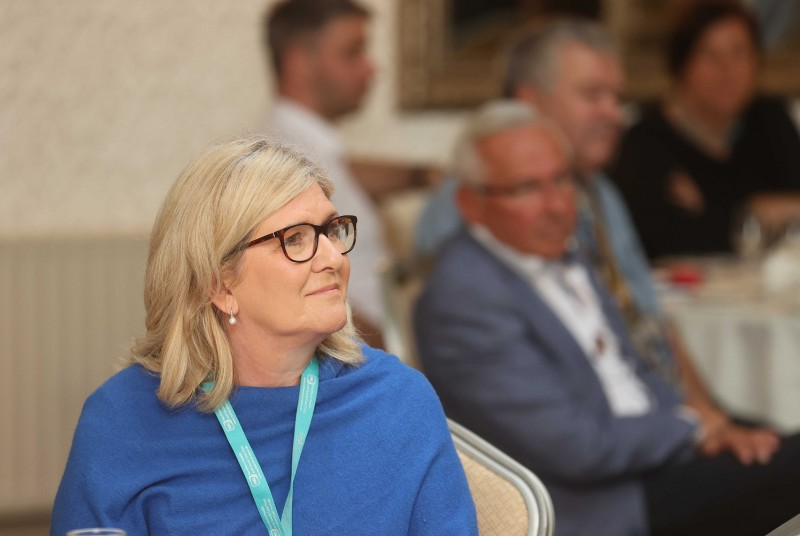 Maryna Chambers from Northern Health and Social Care Trust pictured at the Causeway Coast and Glens Labour Market Partnership event held during Positive Ageing Month at The Lodge Hotel in Coleraine.