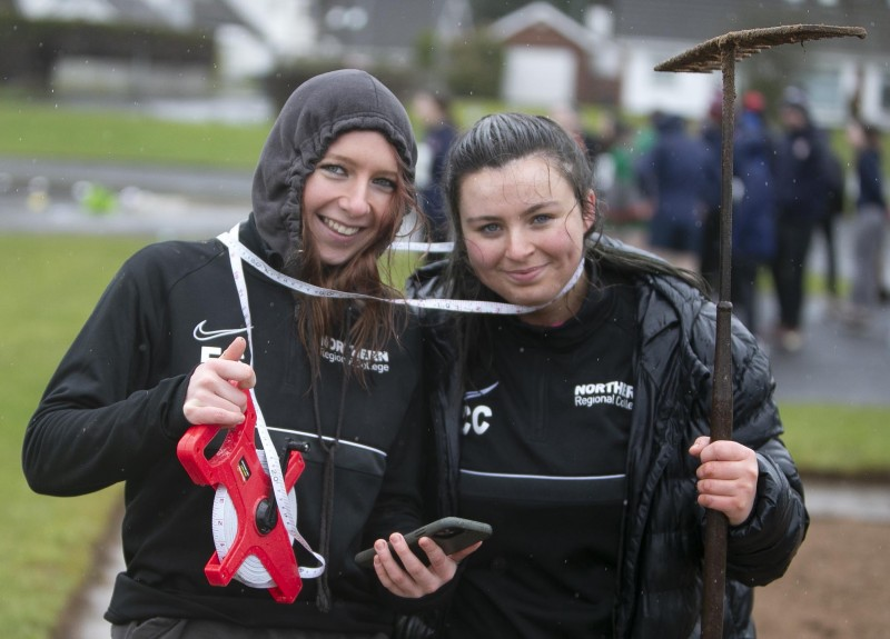 Northern Regional College students who helped officiate at the Mary Peters Games organised by Causeway Coast and Glens Borough Council.