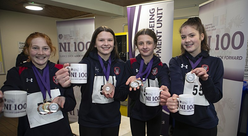 Some of the medal winners who took part in the Mary Peters Games, organised by Causeway Coast and Glens Borough Council as part of its NI 100 programme.