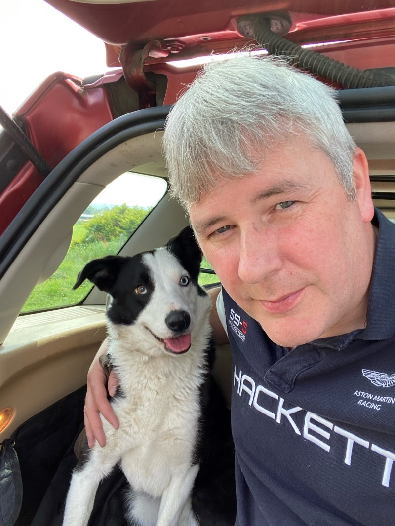 The Mayor of Causeway Coast and Glens Borough Council Councillor Richard Holmes pictured with his dog Jess.