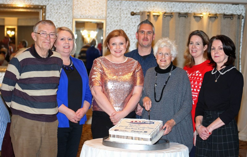 Pictured at the Peace IV ‘Sharing Your Community Space’  celebration event are Seamus Farrell, The Junction, Louise Scullion, Causeway Coast and Glens Borough Council Community Development Manager, Adele McCloskey Causeway Coast and Glens Borough Council Community Development Facilities Officer, Craig Barr, The Junction, Patricia Crossley, Peace IV Partnership Board Chair, Sarah-Jane Goldring , Causeway Coast and Glens Borough Council Peace IV Coordinator and Gabrielle Quinn, Causeway Coast and Glens Borough Council Peace IV Project Officer.