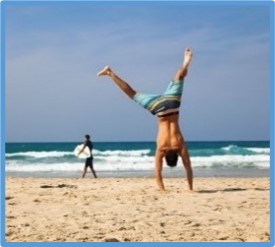 A person enjoying the beach