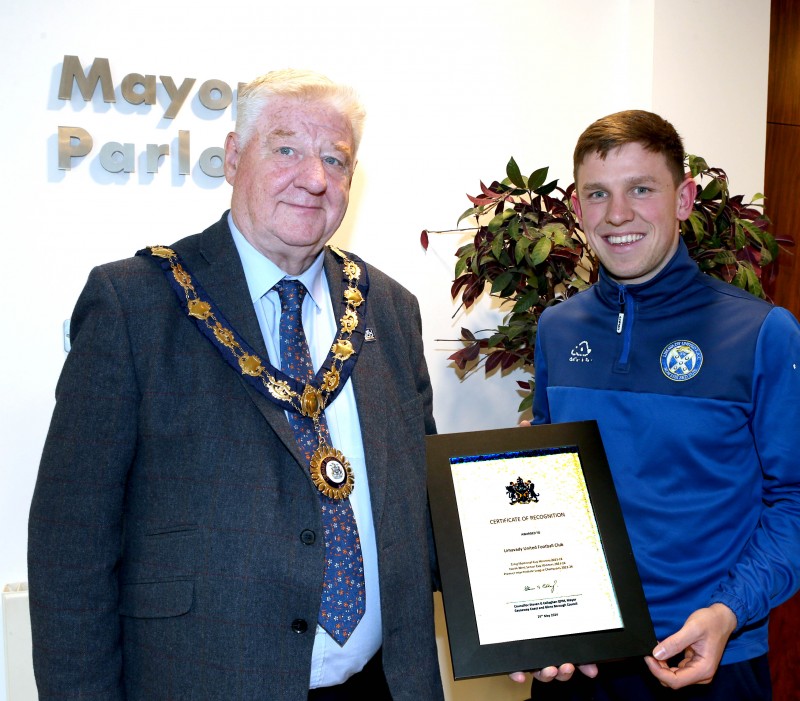 Success of treble-winning Limavady United FC recognised at civic ...