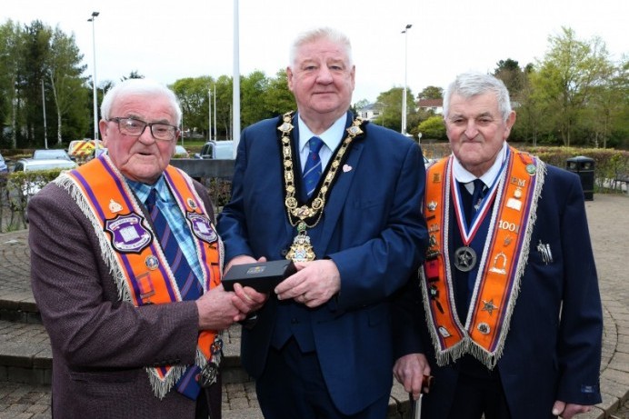 Mayor recognises retiring Orangeman for years of dedicated service