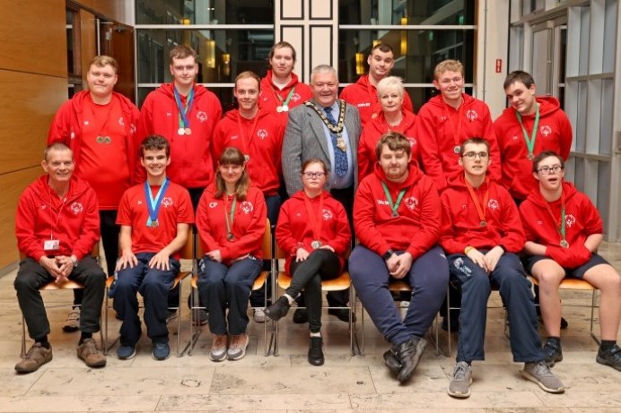 Mayor’s reception for Ballymoney Special Olympics Swimming Club