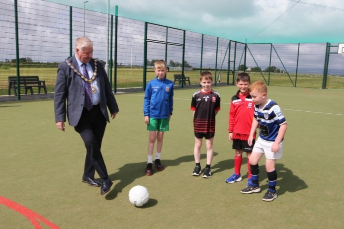 Magilligan celebrates launch of new multi-use games area