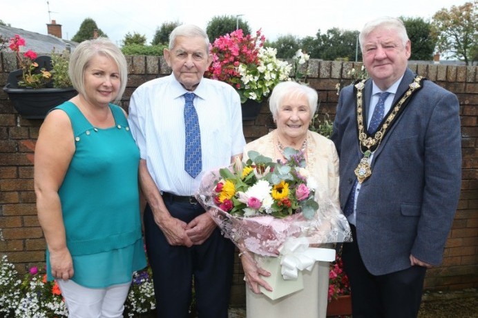 Mayor congratulates Limavady couple on diamond anniversary 