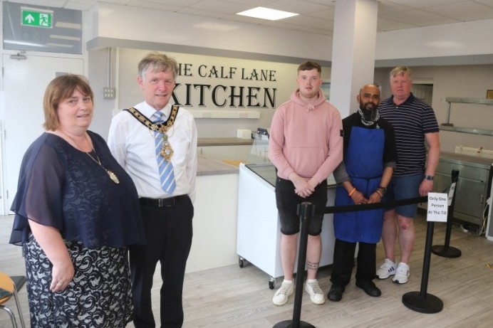 Mayor enjoys a tour of Millburn Community Association’s social enterprises