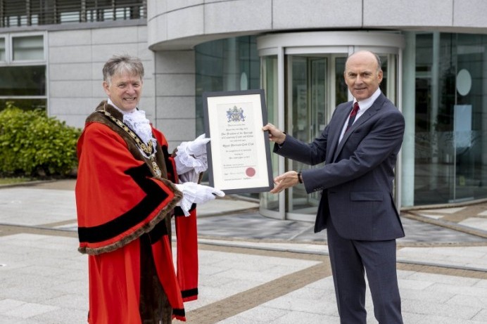 Royal Portrush Golf Club receives the Freedom of the Borough 