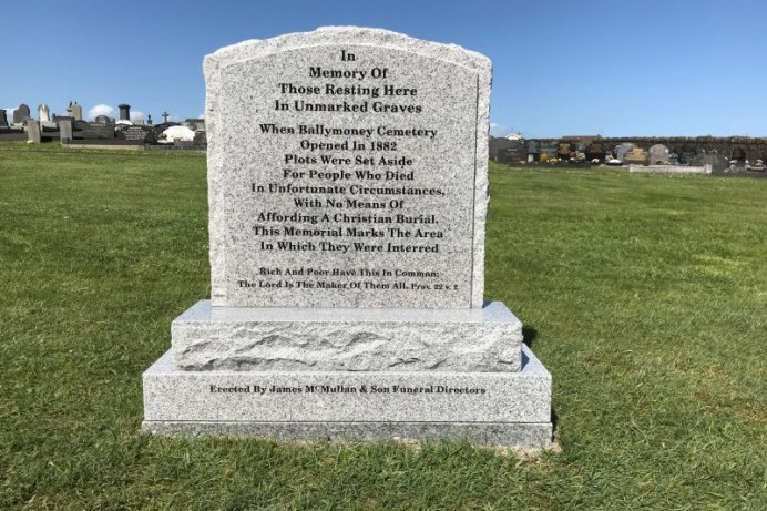 Service of Remembrance at previously unmarked grave